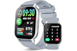 WeurGhy Montre Connectée Homme Femme avec Appel Bluetooth, 1.85" HD Smartwatch, 112 Modes Sportifs avec Podometre,