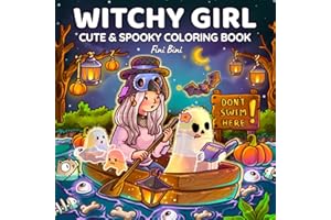 Witchy Girl Cute & Spooky Coloring Book: 40 Cozy Halloween Illustrations with Ghost Cuties, Little Witches & Magical Moments for Fall Relaxation for Adults and Teens (Hygge & Simple Joys)