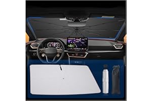 BSTW Para Seat Leon MK4 2020-2025 Parasol Coche Paraguas Plegable Parasol para Coche Parabrisas, Aislamiento Térmico y Anti-UV, Seat Leon FR ST Reference Parasol Parabrisas Interior Accesorios