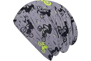 Wollhuhn Bonnet long et réversible écologique - Toute l'année - Motif crânes - Gris/menthe - Intérieur gris uni - Pour garçons et filles - En tissu écologique - 20150802