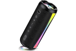 DOTN Enceinte Bluetooth puissante, Enceintes Portable Bluetooth 5.4 Sans Fil Avec 20w stéréo, Appariage TWS, Lumière RGB, Appel Mains Libres, Haut-Parleur Étanche IPX7 Pour L'extérieur, Bluetooth Speaker