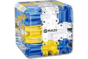 GENERIC Large Labyrinth 3D Maze Cube, Logical Challenge 3x3 Maze Puzzle Cube Toy for Stress Relief & Logic Development, Educational Focus Game Gift For Home Family Gatherings (Blue)