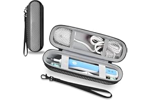 Saleependent Custodia per Spazzolino Elettrico, Custodia da viaggio per spazzolino elettrico, Custodia Spazzolino Elettrico Con Cordino E Borsa a Rete, accessori di stoccaggio,Dark