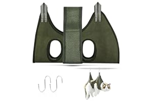 MIMZEMAMZ Hamac pour Chat,Hamac Chat Fenetre Tissu Respirant Ceinture Réglable avec 2 Crochets pour Soin des Oreilles, Toilettage,la Coupe des Griffes,Le Bain et Nettoyage,1 Pièce