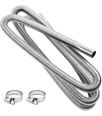 Auto-uitlaatpijp 250 Mm Flexibele Uitlaatpijp Universele Ontluchtingsslang Snelle Reparatiebuis Roestvrijstalen Rookbuizen Uitlaatventilatiepijp Uitlaatpijp Voor Auto's (Kleur : 55-59MM