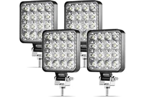 STEEIRO LED Arbeitsscheinwerfer,4X48W LED Scheinwerfer,12V /24V Offroad Zusatzscheinwerfer Scheinwerfer Wasserdicht IP67 Rückfahrscheinwerfer Für Trecker Jeep KFZ Bagger SUV UTV ATV