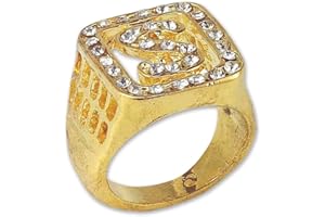 Bristol Novelty BA878 Złoty pierścionek Big Daddy, męski, jeden rozmiar