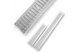 Steel cover grate 50 cm 100 cm galvanised bar grate A15 (up to 1.5t) for gutter system (for standard gutters, Maxpol Domelo Durabern) (1 m)