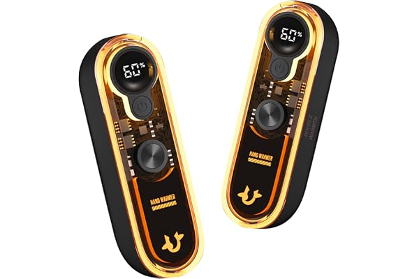 URAQT Handvärmare uppladdningsbar 2-pack, magnetisk 2-i-1 3 000 mAh elektrisk handvärmare, återanvändbar bärbar fickvärmare