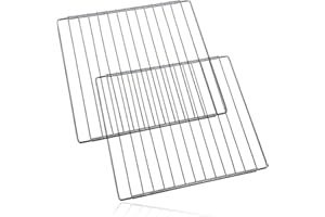 SPARES2GO Półka z regulowaną szerokością ze stali nierdzewnej do piekarnika Amica (345-565 mm, 2 półki)