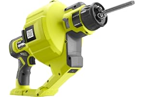 RYOBI 18 V ONE+ 7,6 m bilfeed RDA18-0 kabel (utan batteri) | 16 mm huvud för handfat, duschar och sanitetsporslin upp till 50 mm, växelriktarlindningsmotor, integrerad LED-belysning
