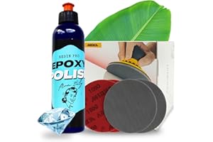 Resin Pro Resin Polishing Kit - Epoxy Polish Cream, Ebonite Abralon Sanding Pads in Various Grits | Step-by-Step Guide Included | Ideal for Plastic and Resin Crafting | Surface Brilliance Made Easy