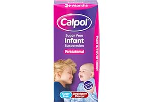 Calpol Sugar-Free Infant Suspension Paracetamol (1 x 100ml), Strawberry Flavour CalpolInfant with Paracetamol for Fever & Pain Relief, Suitable for 2+ Months Babies & Kids