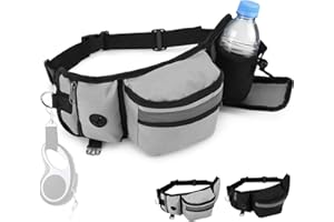 ZESTEFY Leckerlibeutel Hundetraining, Robuste Bauchtasche mit Kotbeutelspender, Flaschenhalter, Reflektor & Verstellbarem Gurt – Wasserdichtes Hundezubehör für Gassi, Training & Outdoor
