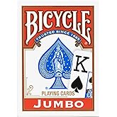 Bicycle Rider Back International Jumbo Endeks Oyun Kartları Poker Boyu, 1 Deste, Kırmızı veya Mavi