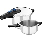 MONIX Veloce | Quick Pressure Cookers Set of 4 and 6 Liters | Suitable for all types of cookers, including induction