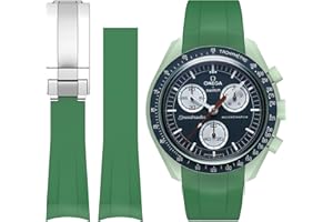 Stanchev Correa de reloj de silicona sin espacio Omega x Swatch MoonSwatch/Rolex Watch/SEIKO Watch 20mm, Correa de repuesto para reloj Omega X Swatch Moonswatch Speedmaster 20mm.
