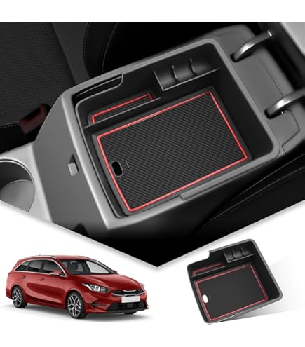 Mittelkonsolen Organizer Für Hyundai Ioniq 5 - Aufbewahrungsbox Armlehne Rot