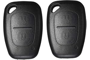 Heart Horse 2 Pcs 2 pulsanti Portachiavi remoto senza chiave Shell Fob Compatibile con Vauxhall Opel Movano Vivaro Renault Traffic Kangoo Primastar(Senza lama)