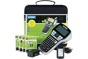 ‎DYMO DYMO LabelManager 420P Beschriftungsgerät im Koffer | Tragbares Etikettiergerät mit ABC Tastatur | mit extra Rollen D1-Beschriftungsband | für D1 Etiketten in 691219 mm Breite