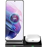Hoidokly Dual Wireless Charger Qi 2 in 1 Wireless Charging Station for Samsung Galaxy S22/S21+/S20/S10e/S9/S8/Note 20/Galaxy 