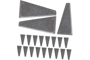 Yardwe 20 Pezzi Cuneo Triangolare Cuneo Di Fissaggio Cunei Con Manico in Legno Cuneo Per Martello Cunei Per Abbattimento Alberi Forma a Cuneo Acciaio Al Carbonio All'aperto