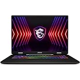 MSI Sword 17HX 17 Inch 16:10 QHD+ 240Hz Gaming Laptop - (Intel Core i7-14700HX, NVIDIA GeForce RTX 4060, 16GB RAM, 1TB SSD, W