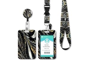 COCHIE Porta Badge da Collo, Portabadge Collo Retrattile per Porta Badge Identificativo,Ufficio Scuola