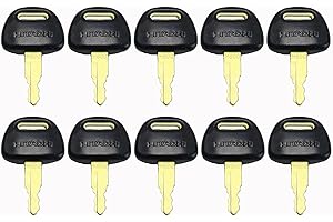 Newyuan 10pcs Hitachi H800 Excavator Ignition Key Compatible with John Deere Fiat Case Excavator Digger Industrial Plant Key H800