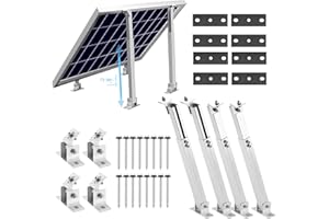 SZ-KARIDGE 2 Set Solarmodul Halterung, 15-30° Einstellbarem Winkel Solarpanel Halterung, Verstellbare Solarpanel Neigungshalterungen, Geeignet für Boote, Wohnmobile, netzunabhängige Dachsysteme (Aluminium)