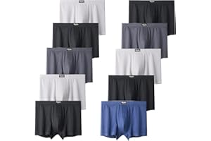 Cogindss Xmrlvn Boys Boxer Briefs 10 pcs Cotton Soft Comforty Breathable for 10-18 Years Simple Style