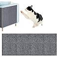 Qpets® Cat Scratch Pad, Grey Cuttable Self-Adhesive Scratcher Mat - Protects Wall, Floors & Furniture - Large 30x100cm