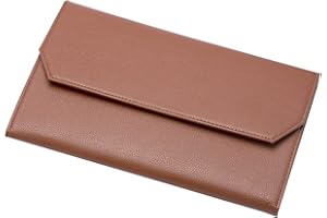 erofa Piórnik na 12 piór wiecznych, ze skóry poliuretanowej, wodoodporny, płócienny, z przegrodą, brązowy