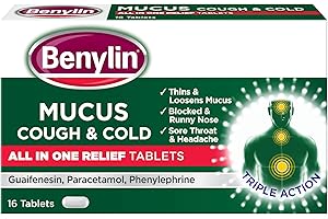 Benylin Mucus Cough & Cold All in One Tablets, 16 each