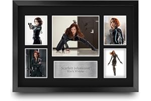 HWC Trading FR A3 Scarlett Johansson Black Widow Avengers Geschenke Gedruckt, Signiert Autogramm Bild Display Für Film-Erinnerungsstücke-Fans - A3 Eingerahmt