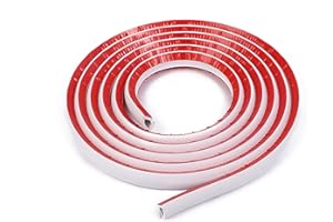 ZZLQIAN 3 meter Zierleisten Selbstklebend Flexible Viertelstab,Viertelkreisprofil,Abschlussleiste.Zierleiste für Küchen Arbeitsplatte,Sockelleisten,Fenster,Deckenleisten,Wandbordüre, Schrank,Bodenkante Weiß