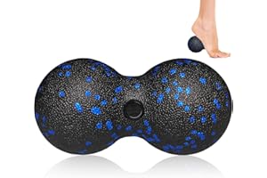 SALEEPENDENT Peanut massage ball, Doppia palla da massaggio Lacrosse, Palla nera di massaggio dell'arachide, Peanut massage ball per Rilassare I Muscoli Del Collo E Della Schiena