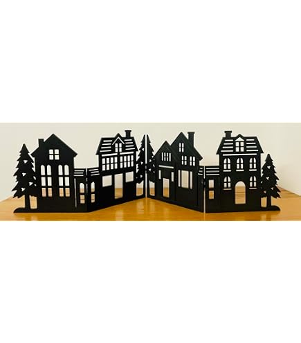 Spetebo Weihnachtsdorf Häuserzeile Holz - 52x24cm  Produktbild-Vorschau 5