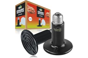 LUCKY HERP Émetteur de chaleur en céramique 150 W, ampoules chauffantes pour reptiles, lampe chauffante en céramique pour reptiles, amphibiens, poulet, chien, chat (lot de 2)