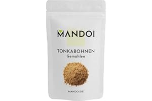 ‎MANDOI Mandoi wilde Tonkabohne gemahlen 25g, feinstes Tonka Pulver. Premium Tonkabohnen aus Venezuela