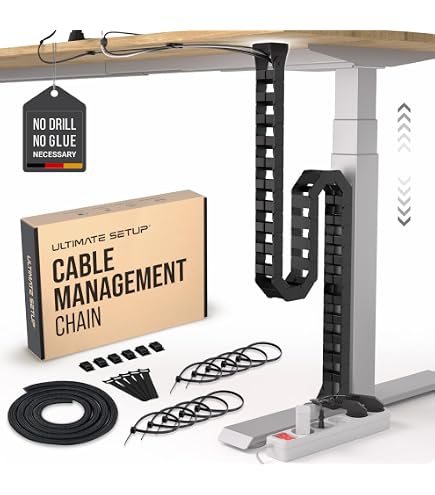 Cache-Câbles Bureau Extra Large Blanc – Gestion Câbles Sous Bureau 8 Kg, Sans Perçage, Avec Pinces Et Clips Organisation