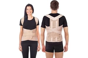 TOROS GROUP MANUFACTURE Oddychający korektor postawy gorset ortopedyczny, podtrzymanie pleców i ramion, oddychający LUX Beżowy Large