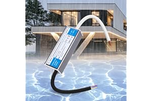 SUCIKORIO 24V 12W LED Transformer Waterproof IP67, Ultra Slim LED Driver 240V AC to 24V DC 0.5A 12 Watt Quiet Low Volt Converter Power Supply Constant Voltage For LEDs Strip, Indoor & Outdoor