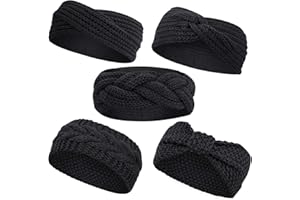 YSENSE BEAU Fascia Capelli Donna Inverno Fascia Capelli Caldo Fasce per Capelli Donne Turbante Fasce in Maglia Fascia All'uncinetto Fascia Nodo Lana Intrecciata Accessori per Capelli Donne Ragazze