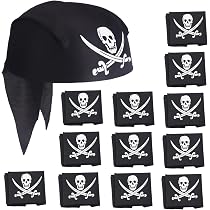 AZ FLAG Bandiera Pirata con Bandana Rosso 150x90cm - Gran Bandiera dei