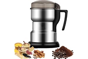 Elektrisk kryddkvarn, hushållskvarn, 400W kryddblandare Helt rostfritt stål, torrslipmaskin, höghastighetskrossning, for kaffebönor, kryddor, örter, nötter