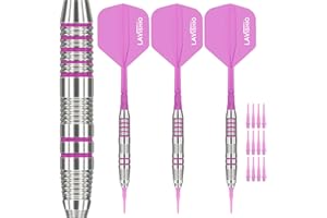 Lavishio Dartpfeile mit Kunststoffspitze für Elektronische Dartscheibe 3 Stück Soft Darts Pfeile Set,21g Professional Brass Softip Darts Set with Flights, Shafts