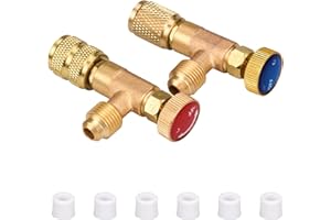 LUCKYKODOR Soupape de Sécurité R22/R410 Réfrigérant Adaptateur vanne régulation réfrigérante Soupape de sécurité l'interrupteur de fluoration de la réfrigération sécurité du remplissage des climatiseurs