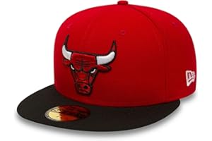 New Era Nba Basic Chicago Bulls 59Fifty Fitted - Gorra para hombre, Red/black, 7 1/2
