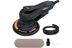 MAXXT 2.5mm Random Orbital Sander Brushless 230V Multi-Function Variable Speed Electric Corded Orbital Sanders Machine with 10 Sanding Paper for Woodworking, Drywall Sanding, Polishing